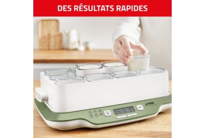 SEB Yaourtière 6 pots verre, 6 programmes, Programme Express, Yaourts  maison, Desserts végétaux, Utilisation simple et rapide, Fabriqué en  France