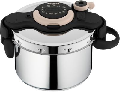 Tefal Clipso Minut Duo Autocuiseur 5L en aluminium avec 5 systèmes de  sécurité et fermeture facile à une seule main Gris/rouge P47051