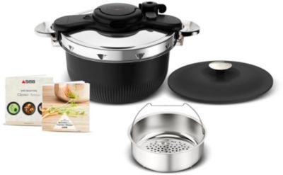 TEFAL Cocotte-minute 8 L, Induction, Inox, 2 programmes légumes et viande,  Sécurité 5 points, Autocuiseur Secure Trendy P2584400 - Cdiscount Maison