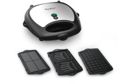 Gaufrier, croque monsieur MOULINEX breaktime +3 plaques SJ611810