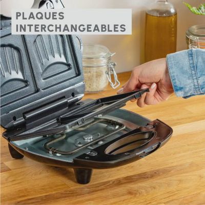 Voir la vidéo pour Gaufrier MOULINEX breaktime +3 plaques SJ611810
