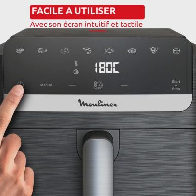 Voir la vidéo pour Friteuse sans huile MOULINEX Easy Fry Mega Compact EZ866HF1
