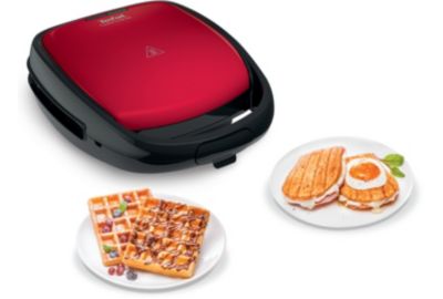 Gaufrier, croque monsieur TEFAL SNACK TIME COLORMANIA Rouge