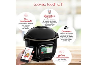 Moulinex Cookeo Touch multicooker, intelligent, högtryck Touch Connect WiFi  svart : : Hem & kök