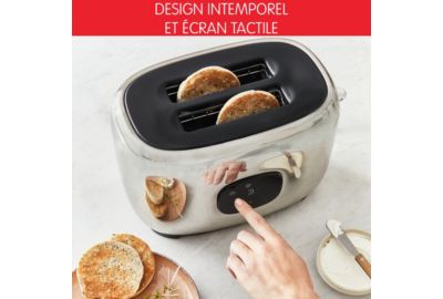 Toaster Grille-Pain Inox 2 Fentes Larges, 7 Niveaux/ Annuler / Réchauffer /  Décongeler Vintage Sandwich Toaster (Crème) : : Cuisine et Maison