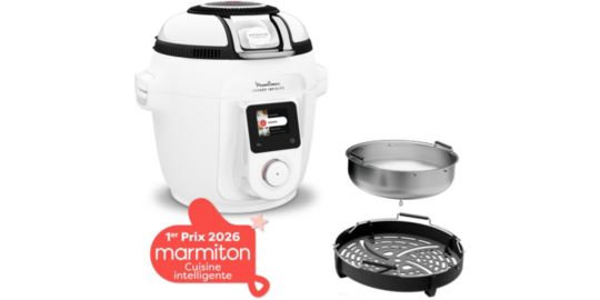 Cookeo MOULINEX Multicuiseur Airfryer Cookeo Infinity Blanc CE9721F0 16 modes de cuisson, 6,5 L