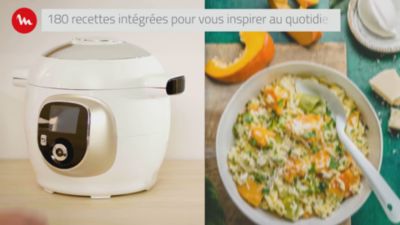 Voir la vidéo pour Cookeo MOULINEX CE85XAF0 blanc 6 L, 9 modes de cuisson + Extra Crisp