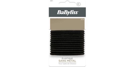 Elastique cheveux BABYLISS noir 4mm x14