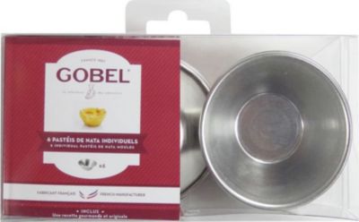 Moule à cannelé GOBEL Boîte de 6 pastéis de Nata - fer blanc
