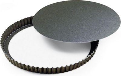 Moule à tartelette GOBEL Tourtière ronde cannelée haute - antiadh