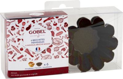 Moule à briochette GOBEL Boîte de 6 briochettes - antiadhérent Moule à briochette GOBEL Boîte de 6 briochettes - antiadhérent