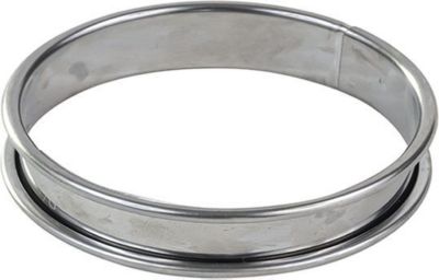 Moule à tartelette GOBEL Cercle à tarte haut - inox - bords roulé