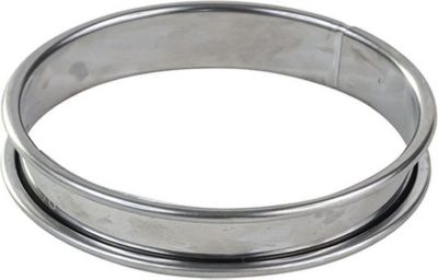 Moule à tartelette GOBEL Cercle à tarte haut - inox - bords roulé