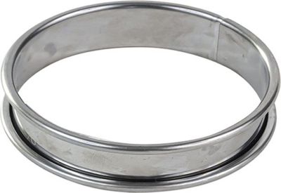 Moule à tartelette GOBEL Cercle à tarte haut - inox - bords roulé