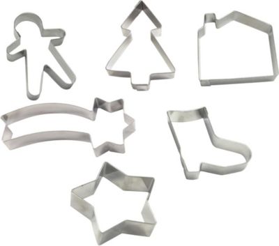 Emporte pièces GOBEL Lot de 6 petits sablés de Noël - inox