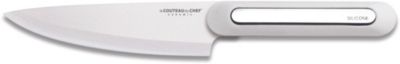 Couteau chef LE COUTEAU DU CHEF silicone manche-lame blanc Blister Pegb