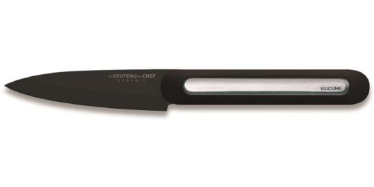 Couteau d'office LE COUTEAU DU CHEF silicone manche - lame noir Blister Pegb