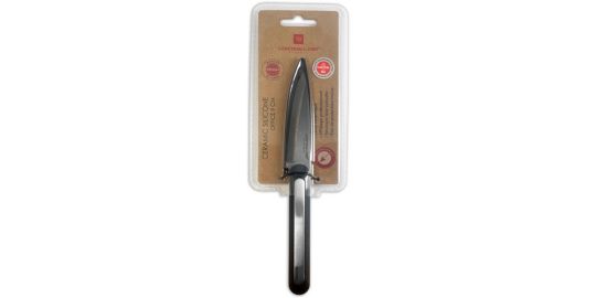 Couteau d'office LE COUTEAU DU CHEF silicone manche - lame noir Blister Pegb