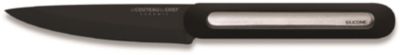couteau à steak le couteau du chef silicone manche - lame noir blister pegb