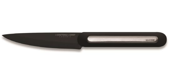 Couteau à steak LE COUTEAU DU CHEF silicone manche - lame noir Blister Pegb