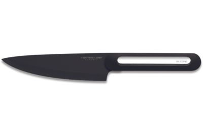 Couteau chef LE COUTEAU DU CHEF silicone manche - lame noir Blister Pegb