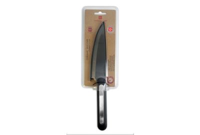 Couteau chef LE COUTEAU DU CHEF silicone manche - lame noir Blister Pegb