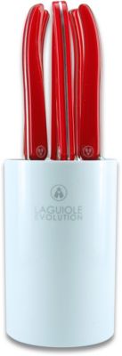Bloc couteaux LAGUIOLE Evolution 6 couteaux acidule Rouge