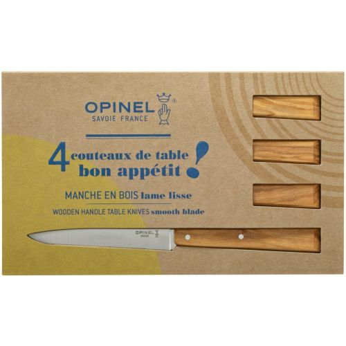 Coffret 4 couteaux Opinel Bon Appétit+ Tempête 11cm inox