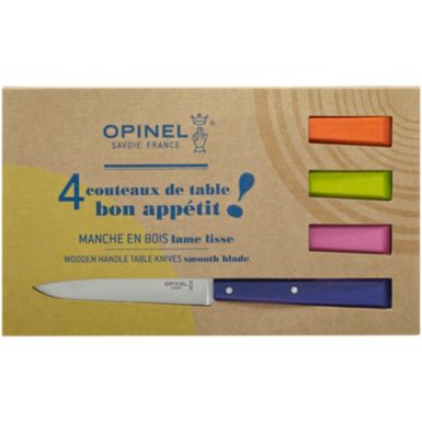Set de couteaux OPINEL Bon appetit Pop 4 couteaux de table