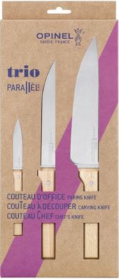 OPINEL Couteau de cuisine Coffret Trio Parallele No 118 coute