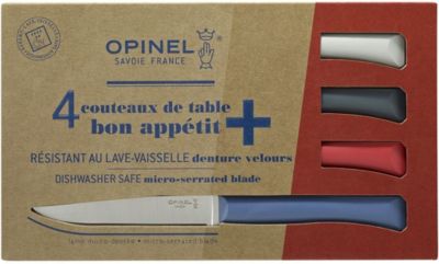 OPINEL Coffret couteau de table x4 Primo bleu rouge nuage