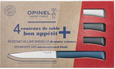 OPINEL Coffret couteau de table x4 Tempete bleu canard ant