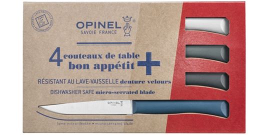 Couteau OPINEL de table x4 Tempete bleu canard ant