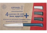 Coffret couteau OPINEL de table x4 Tempete bleu canard ant