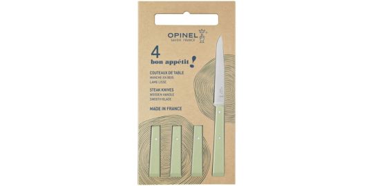 Set de couteaux OPINEL Coffret 4pcs Bon Appetit Sauge