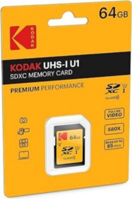 Carte Micro SD KODAK KODAK Carte Mémoire SDXC 64GB Ultra High
