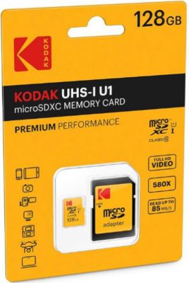 Carte Micro SD KODAK KODAK Micro SDXC 128GB avec adaptateur –