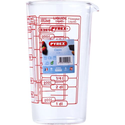 PYREX Broc mesureur avec couvercle 1,00 en verre Pyrex Classic pas