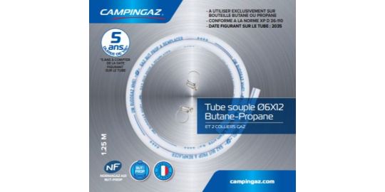 Tuyau gaz CAMPINGAZ SOUPLE A COLLIERS BUTANE NF GAZ 1.25m