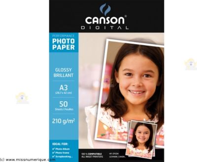 Papier photo Canson BTE 50FL A3 210G PHOT BRILLANT
