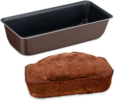 Lot de 4 moules à pain pour la cuisson, en acier au carbone anti-adhésif  (25,4 x 13 cm, doré)