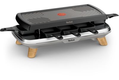 TEFAL - Appareil à raclette 8 personnes 1100w + pierrade - PR6000 ovation -  Vente petit électroménager et gros électroménager