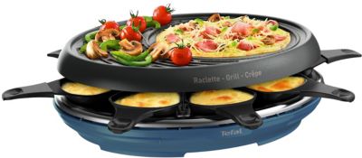 Raclette Tefal Gourmet 8 coupelles profondes 3 en 1 1350 W Gris :  : Cuisine et Maison