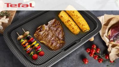 Voir la vidéo pour PLANCHA TEFAL SAVEUR GOURMET CB658P01