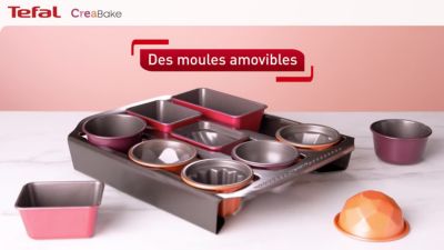 Voir la vidéo pour TEFAL Creabake trio mini cakes 12.5 x 6.5 cm