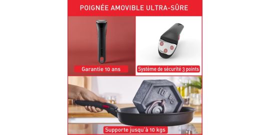 Poignée amovible TEFAL Ingenio brut