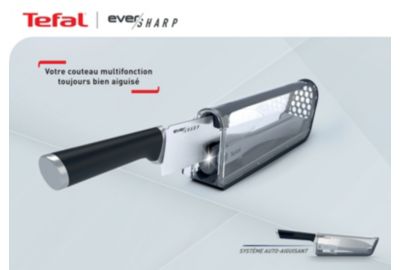 Couteau chef TEFAL Ever Sharp Couteau + aiguiseur