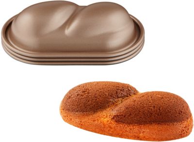 Set de 3 moules à petit pain Tefal Creabake J3088304 Cuivre et