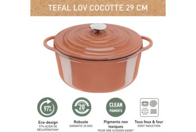 Cocotte TEFAL Lov 29cm terracotta