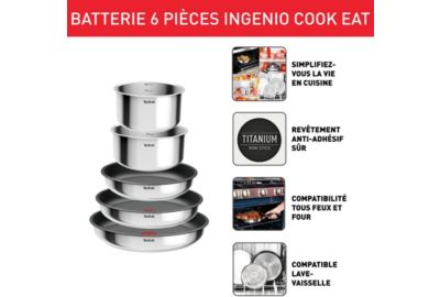 Batterie de cuisine TEFAL Ingenio Cook Eat 6pcs